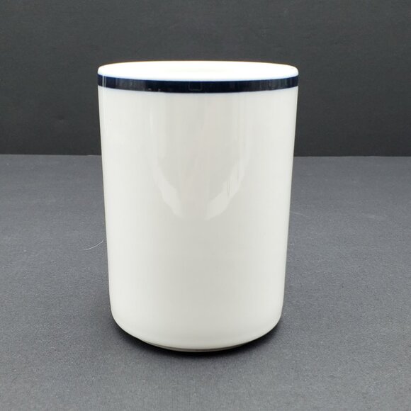 Dansk Bistro Christianshavn Blue Mugs White Porcelain Mugs with a Blue Band - Picture 7 of 9